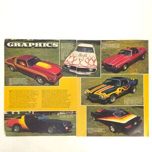 Vintage Camaro Firebird Graphics Print Ad Muscle Car Racing Performance GM Promo